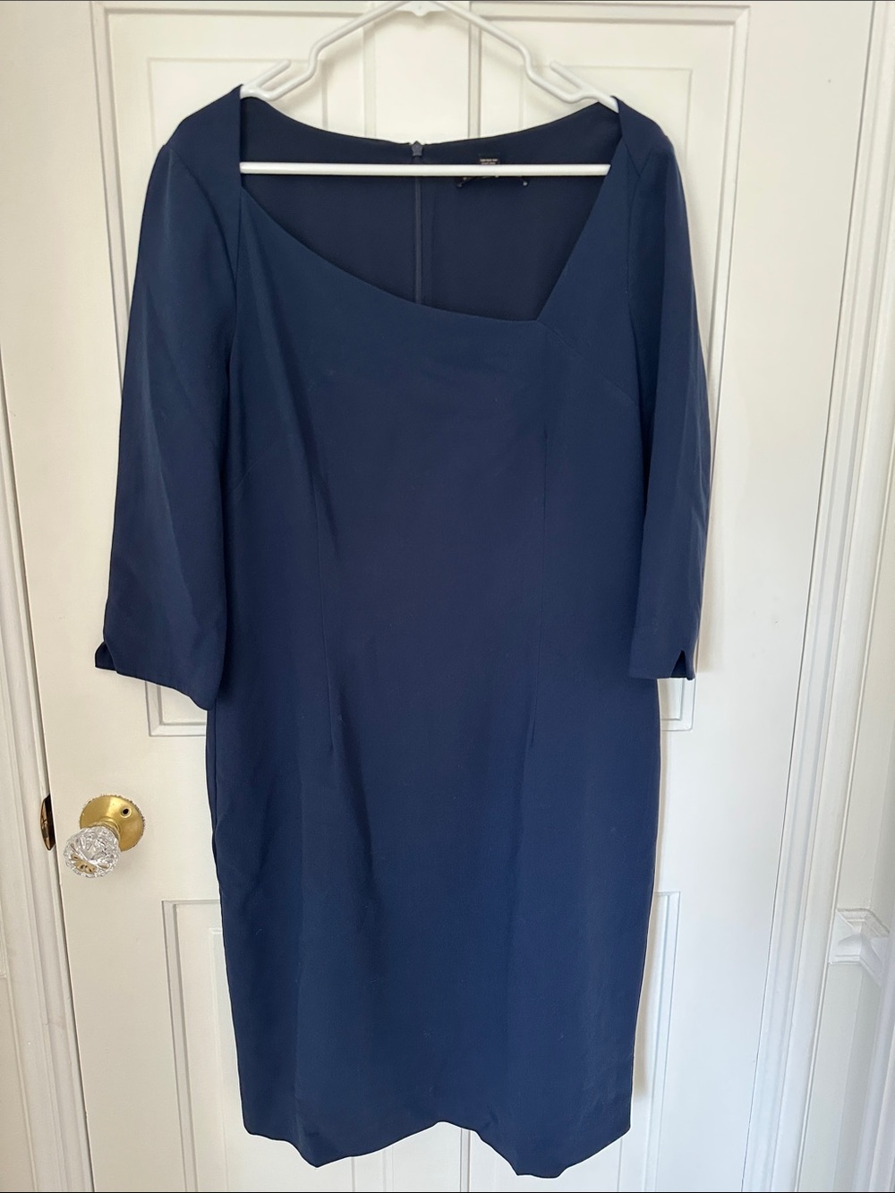 Black Halo Asymmetrical Neckline, Size 16